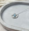 Aquamarine Double Circle Necklace