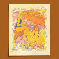 Image 1 of Pudding on the Beach Risograph Print