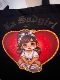 Image 2 of SAD GIRL BIG TOTE BAG 