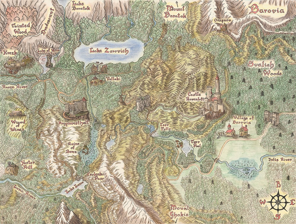 Map of Barovia (PDF) | Bard's Workshop