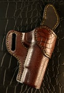 5" 1911 hand textured Dark Brown avenger style holster.