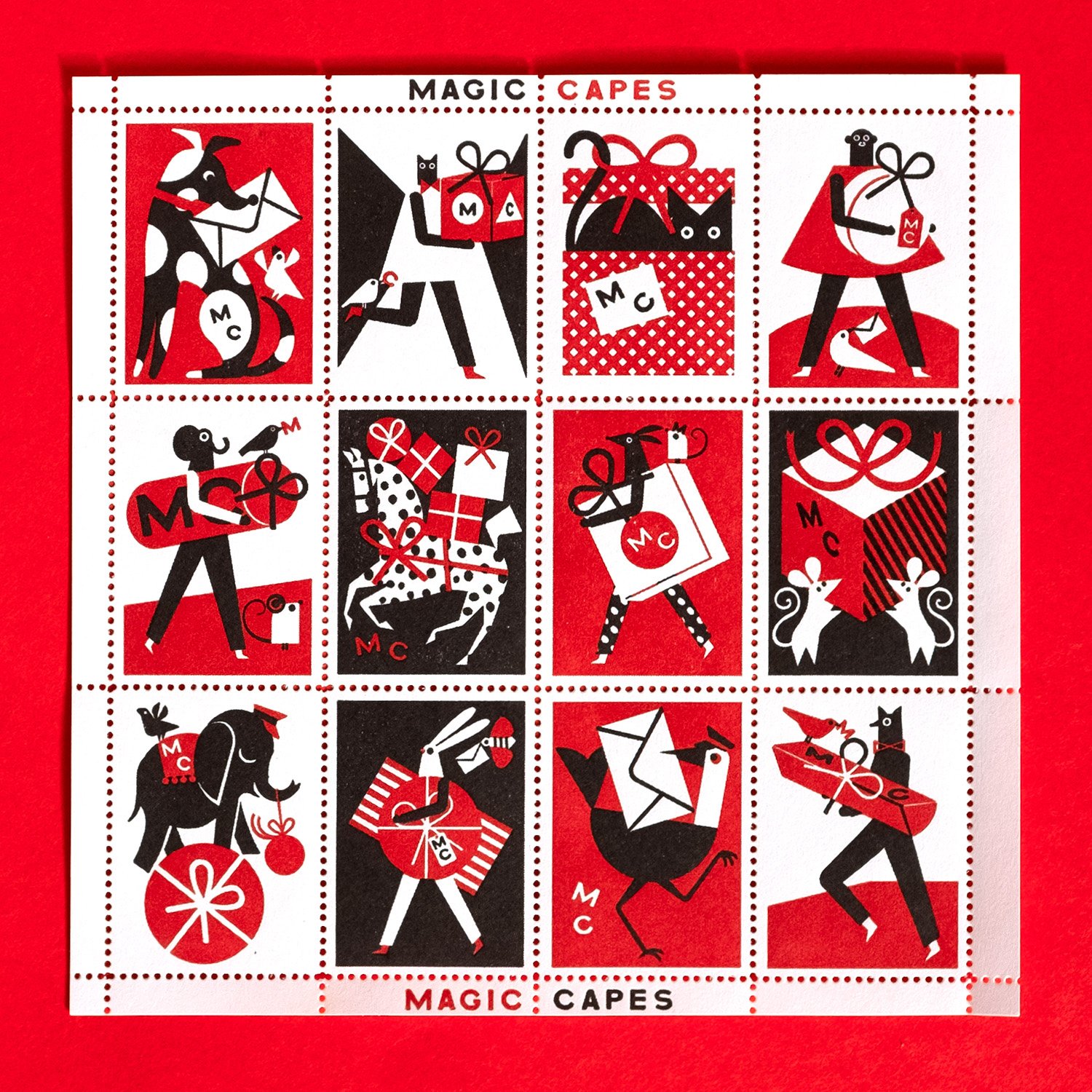 Magic Cape stamps