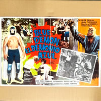 Image 1 of vintage  1965 Blue Demon: El Demonio Azul Movie Poster! AVAILABLE FOR PICK UP THURSDAY