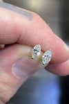 18K Marquise Diamond Stud earrings