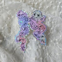 Image 1 of ⟡Bow glittery sticker⟡