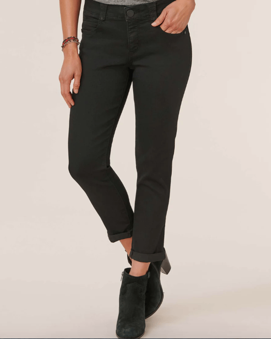 Image of "Ab"solution® Black Denim Ankle Skimmer Jean
