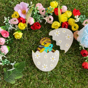 Image of Easter Surprise Brooch ~ Daisy Duckling 
