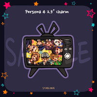 Image 2 of Persona 4 Investigation Team 2.5" Acrylic Charm + Wrist Lanyard