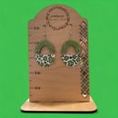 Image 2 of Lime Glitter and Shamrock Duo Earrings