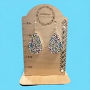 Image 2 of Peeps and Cheetah Print Teardrop Acrylic Earrings