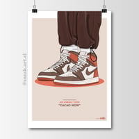 Image 1 of Sneaker Poster Air Jordan 1 “Cacao Wow” Hypebeast Print