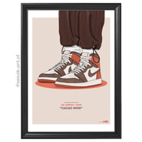 Image 2 of Sneaker Poster Air Jordan 1 “Cacao Wow” Hypebeast Print