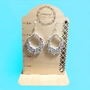 Image 2 of Peeps and Cheetah Print Wavy Cutout Acrylic Earrings