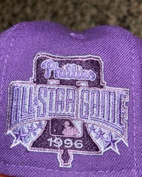 Image 2 of LAVENDER BRIM PURPLE PHILADELPHIA PHILLIES CUSTOM FITTED CAP