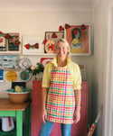 'What Can I Bring' gingham apron