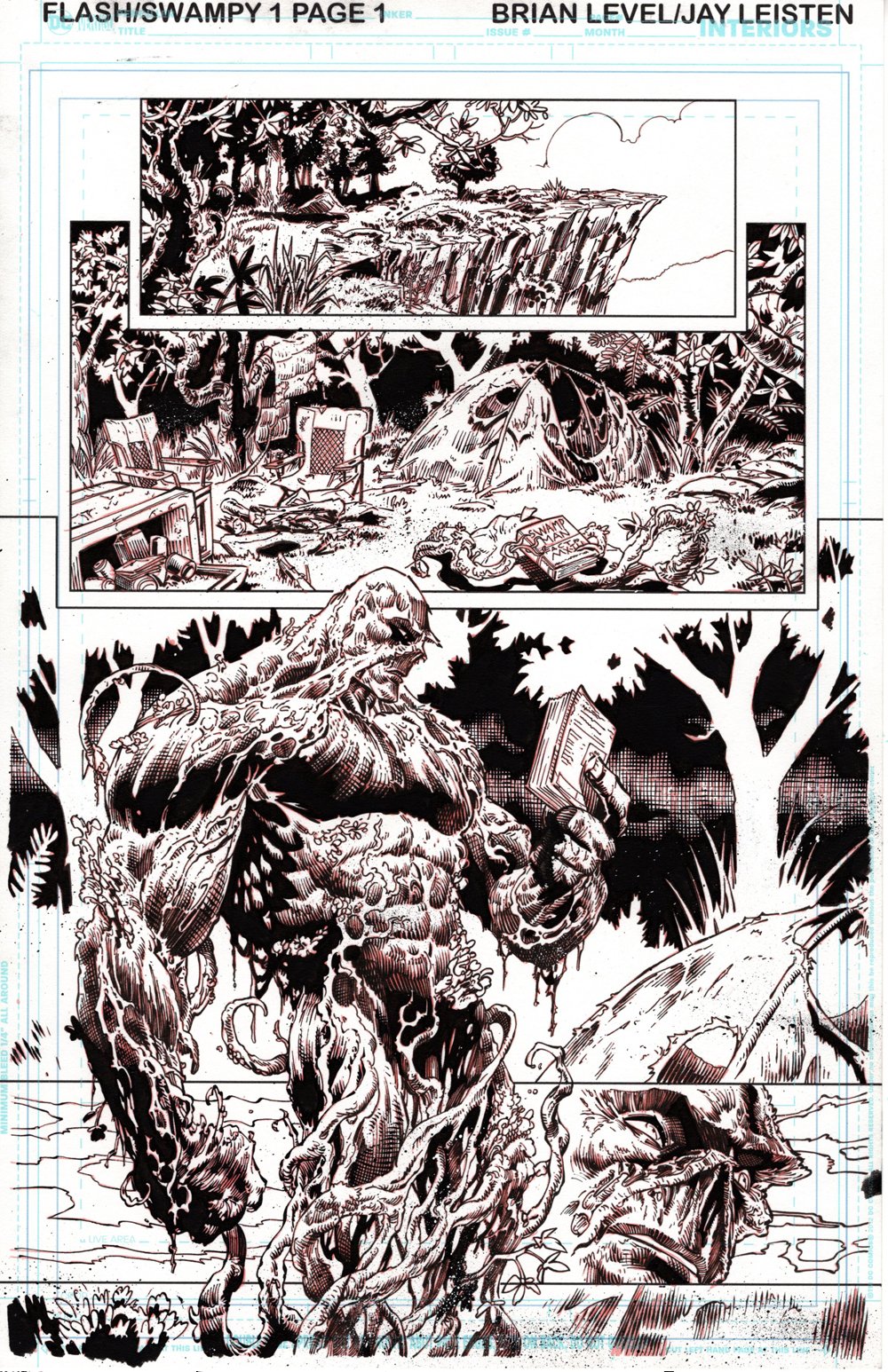 Legion of Bloom #1 - "Monsters" Page 1 (Inks: Jay Leisten)