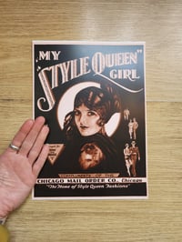 Image 2 of My Style Queen Girl Vintage 1920s Art reprint 8 by 10ish