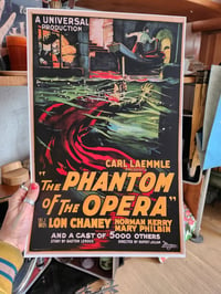 Image 1 of Phantom of the Opera 1920s Vintage Beautiful Art reprint 11 by 17