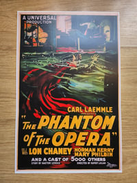 Image 3 of Phantom of the Opera 1920s Vintage Beautiful Art reprint 11 by 17