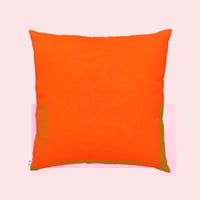 Image 5 of AT THE BEACH CUSHION - BLUE & ORANGE or GREEN & ORANGE
