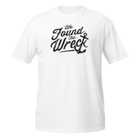 White  "We Found The Wreck" Logo Tee