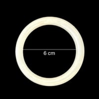 Image 3 of White Genuine Jade Bangle Size M