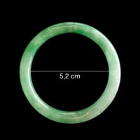 Image 5 of Strong Green Genuine Jade Bangle Size S