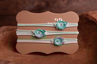 Image 3 of Baby headbands set mint