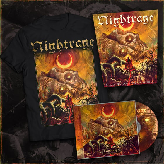 Image of Pre-order: Nightrage - Remains Of A Dead World (Limited Yellow Death Metal Bundle)