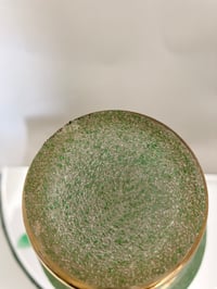 Image 2 of Retro Green and Gold Sugar Frost Decanter