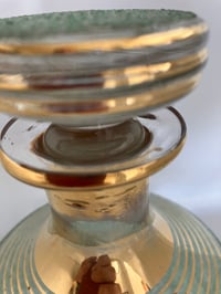 Image 3 of Retro Green and Gold Sugar Frost Decanter