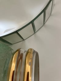 Image 4 of Retro Green and Gold Sugar Frost Decanter