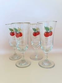 Image 1 of Set of Vintage Britvic Tomato Design Glasses