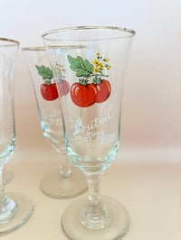 Image 2 of Set of Vintage Britvic Tomato Design Glasses
