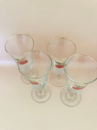 Image 3 of Set of Vintage Britvic Tomato Design Glasses