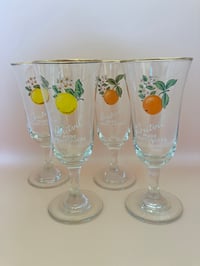 Image 1 of Set of Vintage Britvic Lemon & Orange Glasses