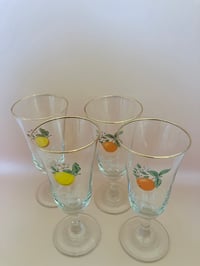 Image 2 of Set of Vintage Britvic Lemon & Orange Glasses
