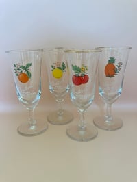 Image 1 of Set of Vintage Britvic Fruit Glasses