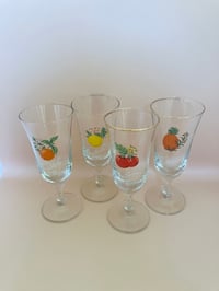 Image 2 of Set of Vintage Britvic Fruit Glasses