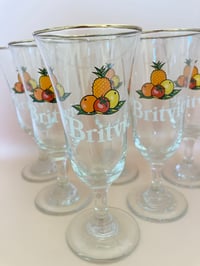 Image 2 of Set of Vintage Britvic Glass Flutes