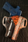 5" 1911 Rat dyed fire theme on embossed crock pancake holster.