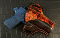 5" 1911 Rat dyed fire theme on embossed crock pancake holster.