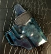 Glock G 19 Gen 5 Blue and Black Camo with ruff out Black avenger style holster.