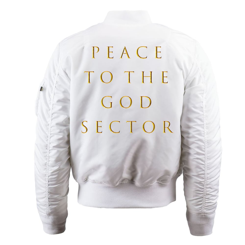 Peace to the God Sector | Embroidered Bomber Jacket