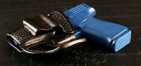 Image 4 of Glock 43x Blacked out pancake holster with hand tooling.