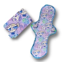 Image 1 of Stoner Puff Girls reusable pad with wrapper