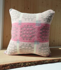 Image 1 of Welsh Rose Woven Wool Cushion- Square