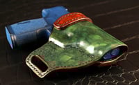 Image 3 of Sig 365XL Green, Black, and Brown camo avenger style holster.