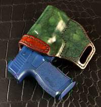 Image 5 of Sig 365XL Green, Black, and Brown camo avenger style holster.