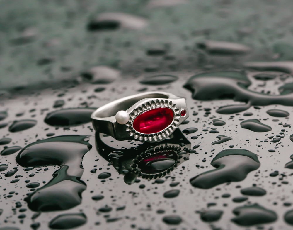 Image of Ruby Pearl Ring